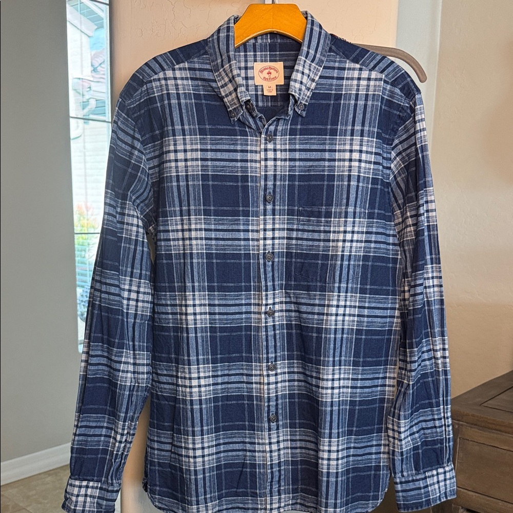 Brooks Brothers Red Fleece Navy Plaid Button down shirt